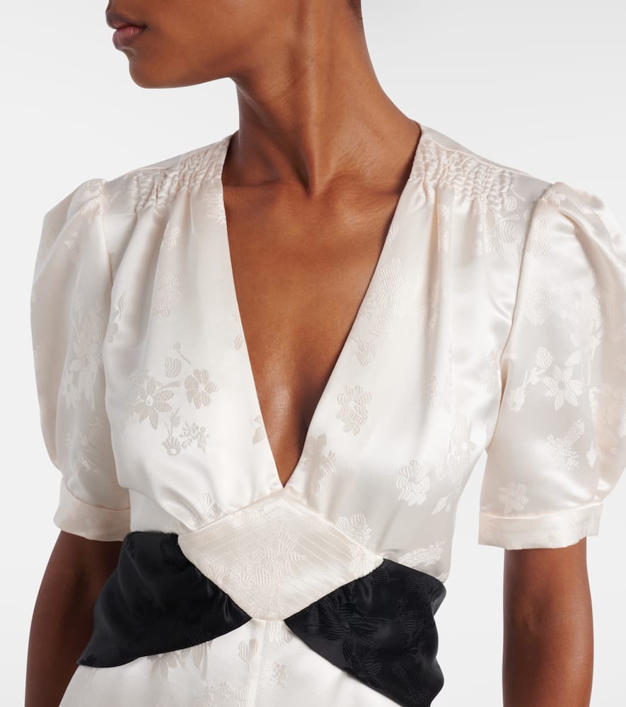 Larkin floral silk midi dress
