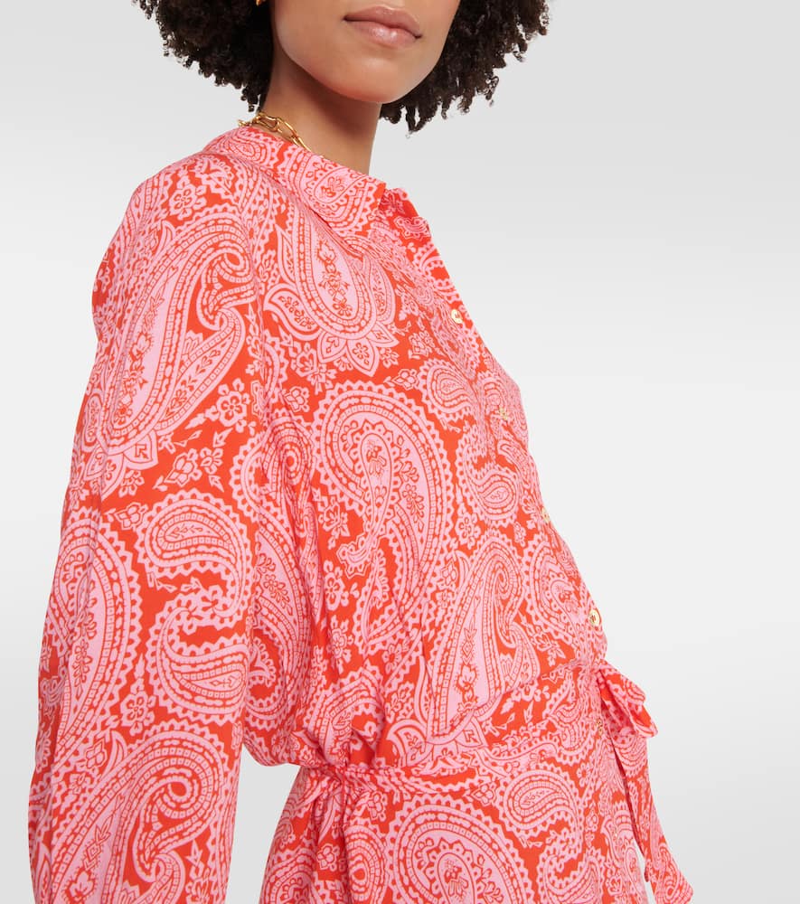 Printed shirt dress