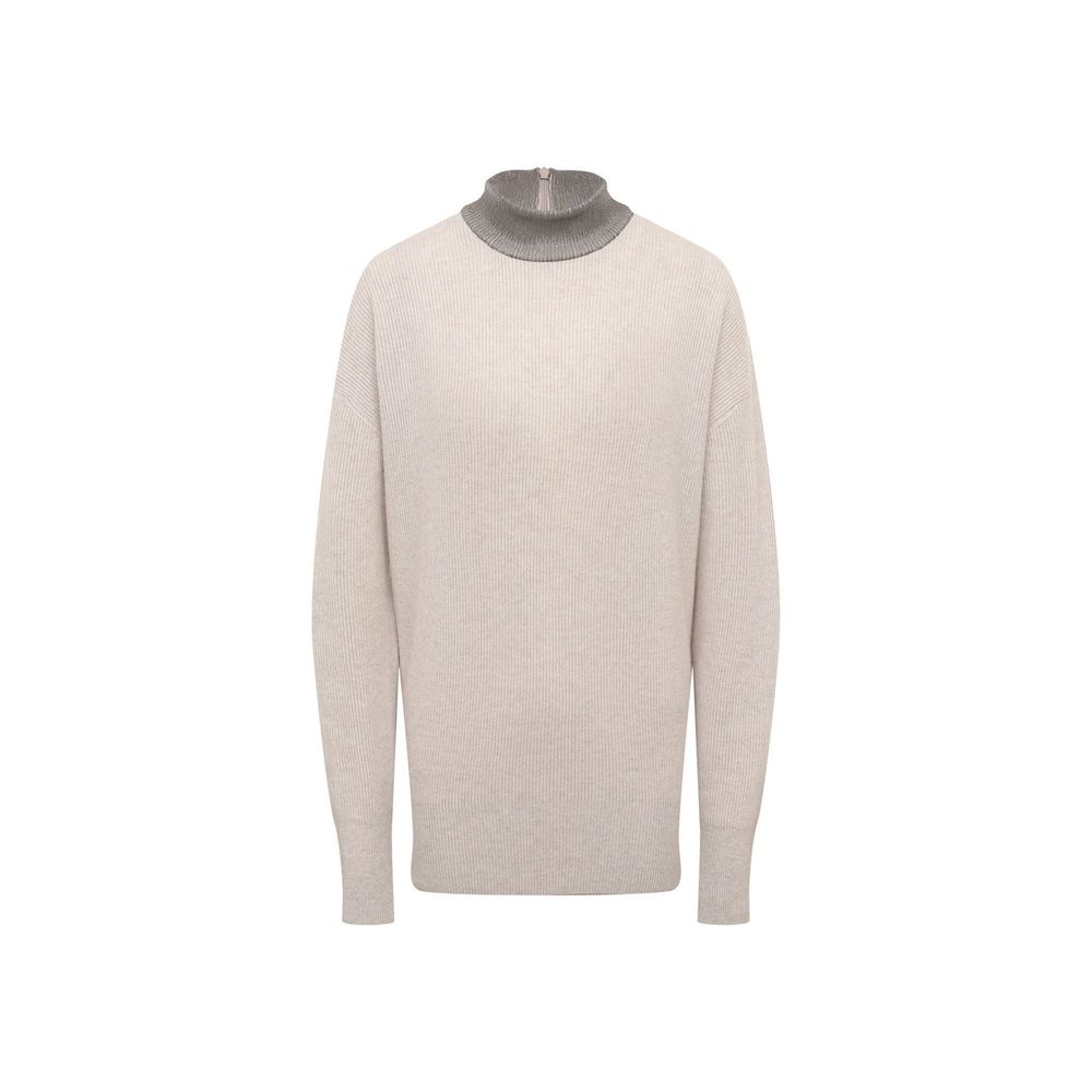 Cashmere Turtleneck Sweater — Beige