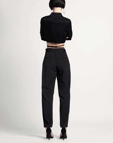 Woman Pants Black Size 10 Polyester, Viscose, Elastane