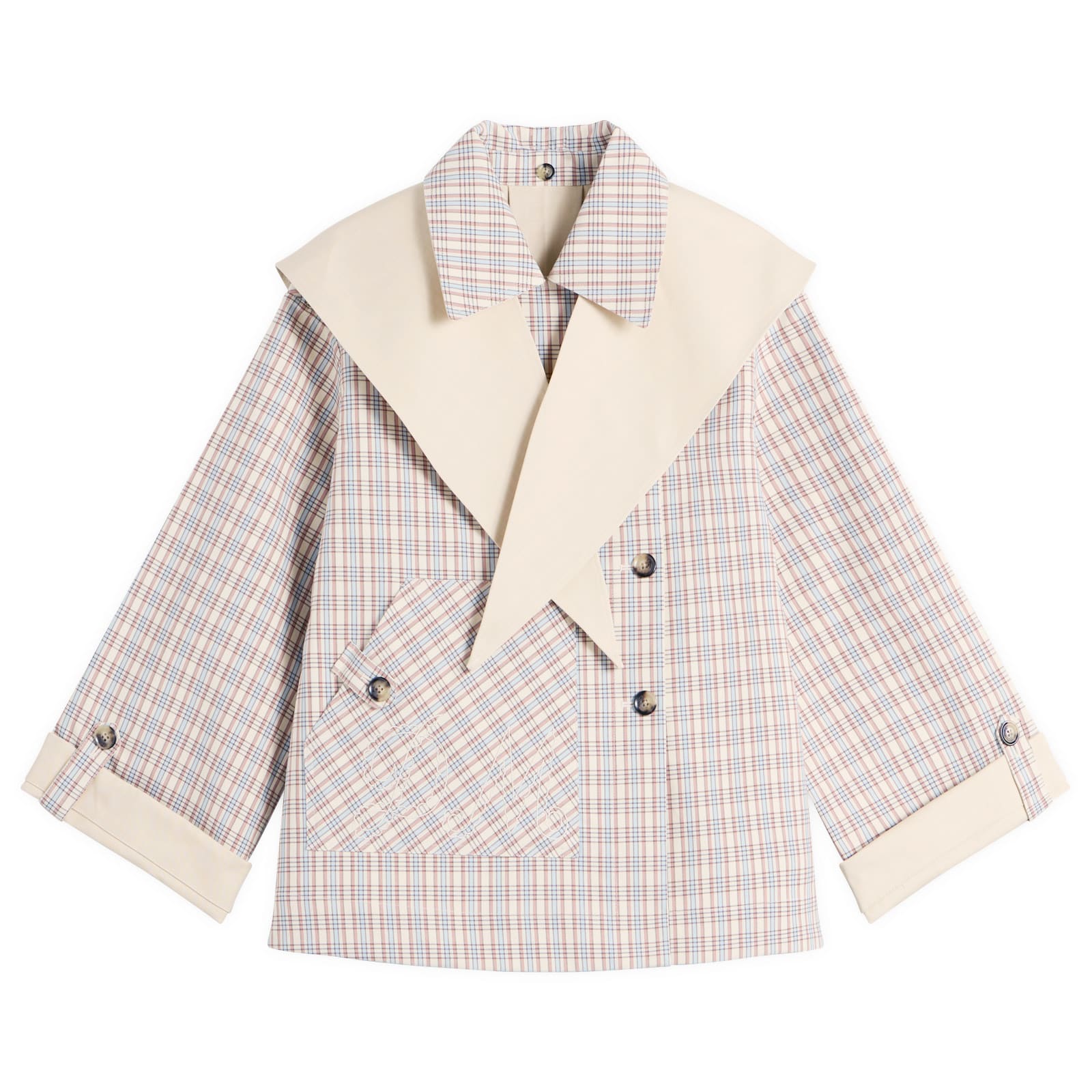 Women's Jerry Reversible Crop Trench Coat Stone