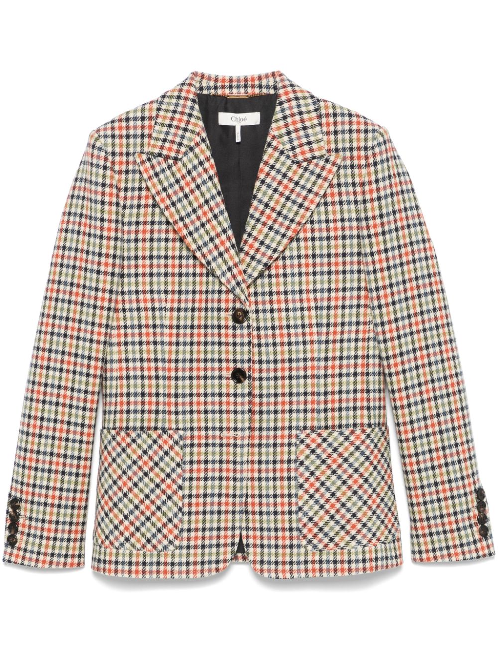 Checked tailored blazer - Neutrals