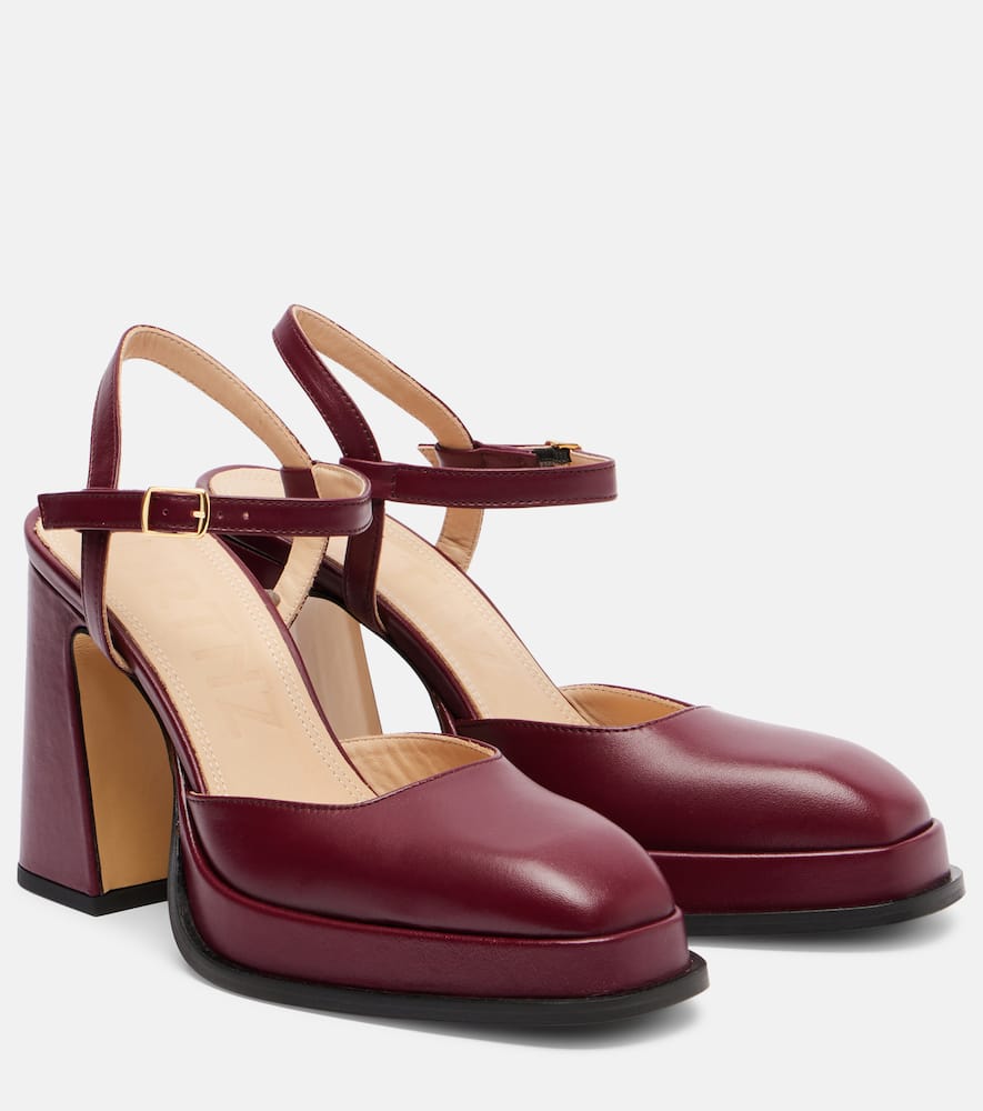 Malasana 95 leather slingback pumps