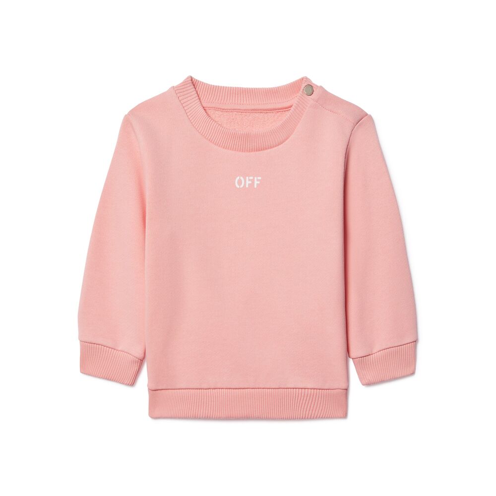 Pink Sweatshirt For Baby Girl With Logo
