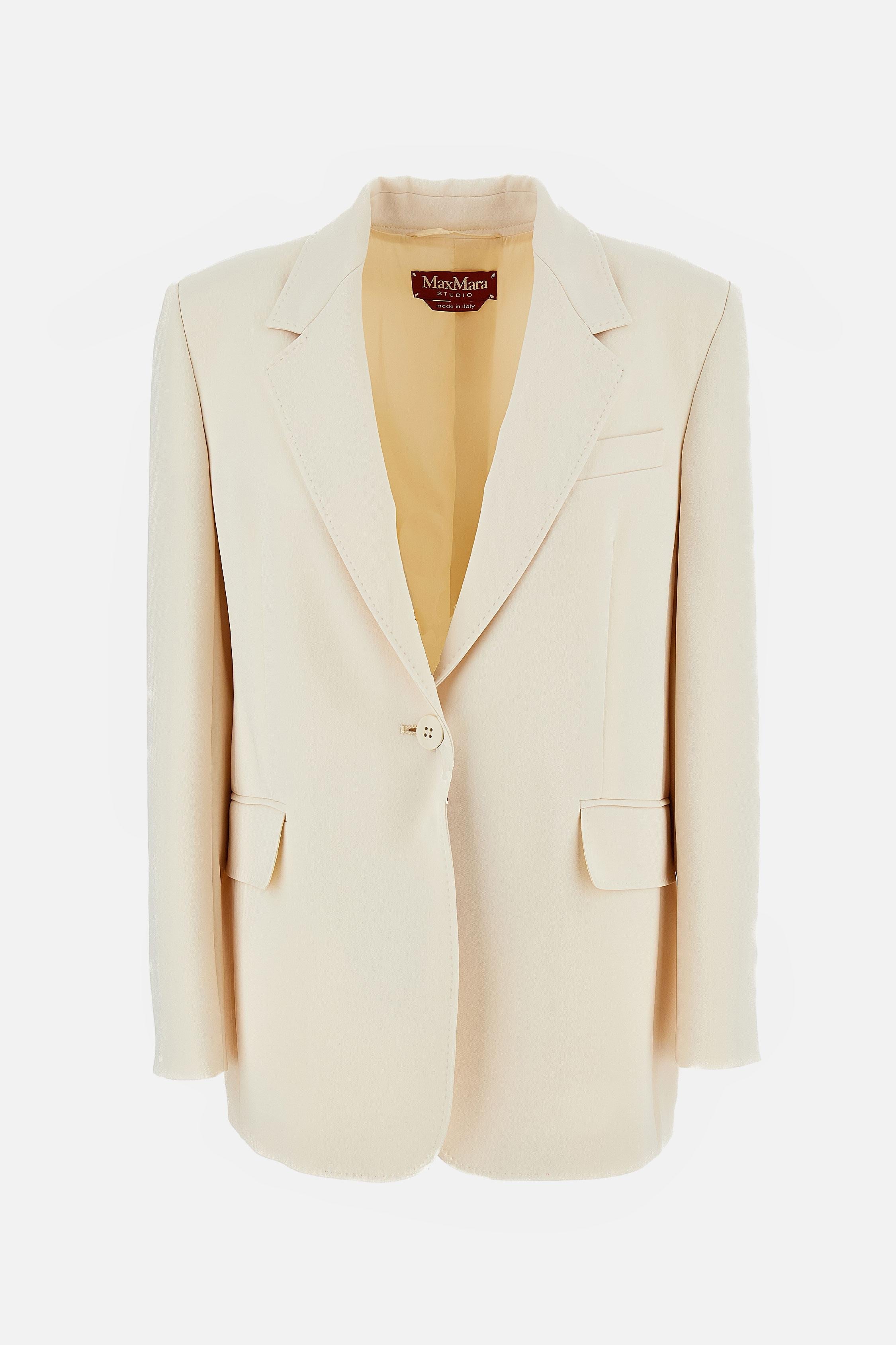 Cady Blazer with Vertical Side Stitching and Lapel Collar