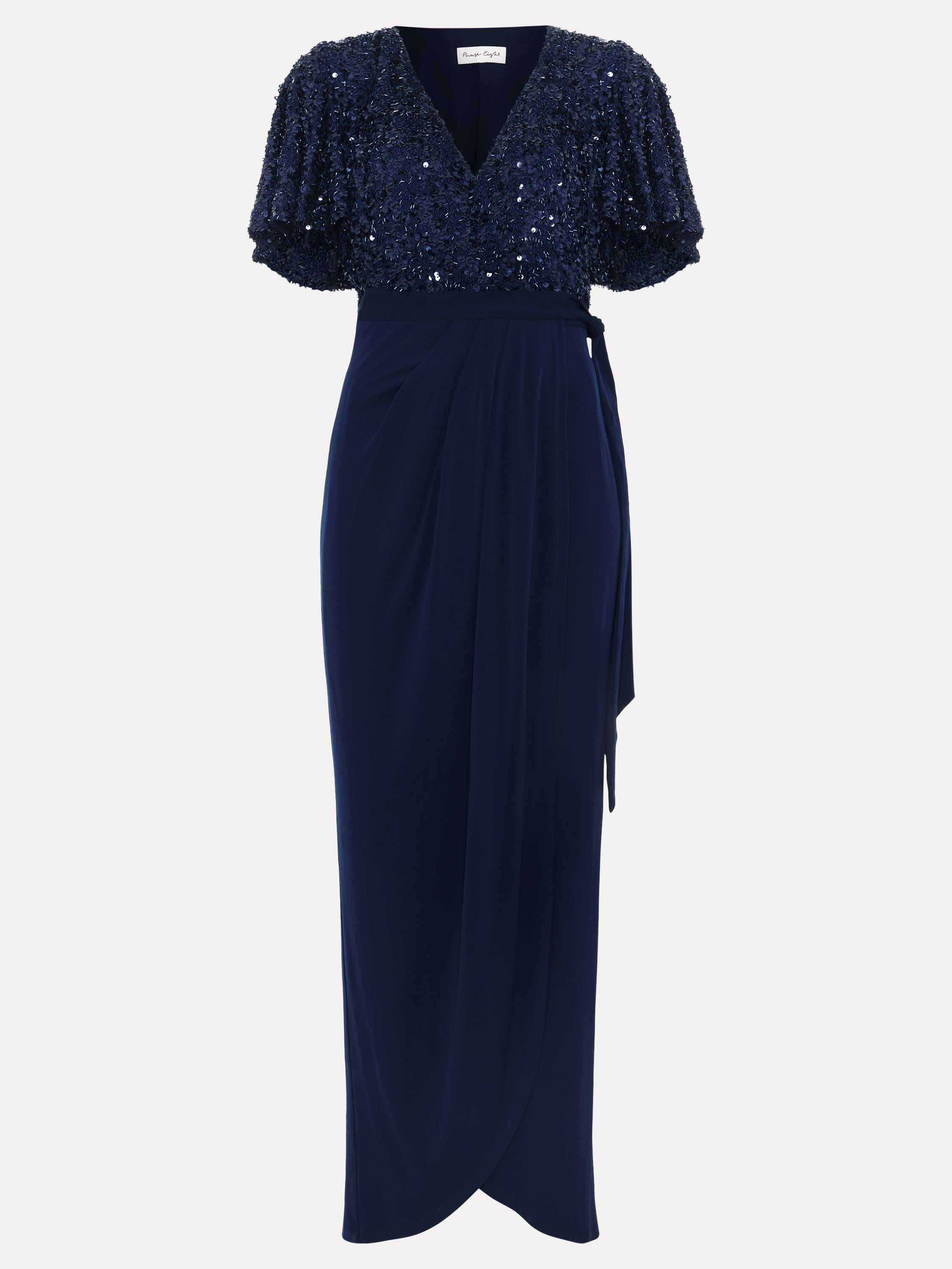 Phase Eight Women's Janessa Sequin Wrap Maxi Dress in Dark Navy