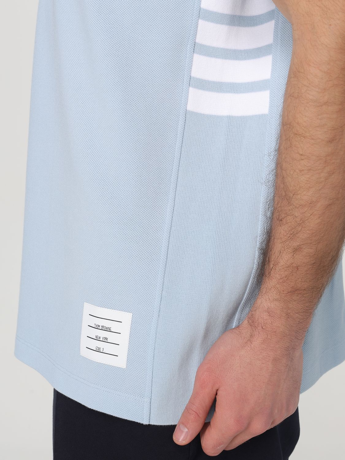 Polo Shirt Men color Gnawed Blue