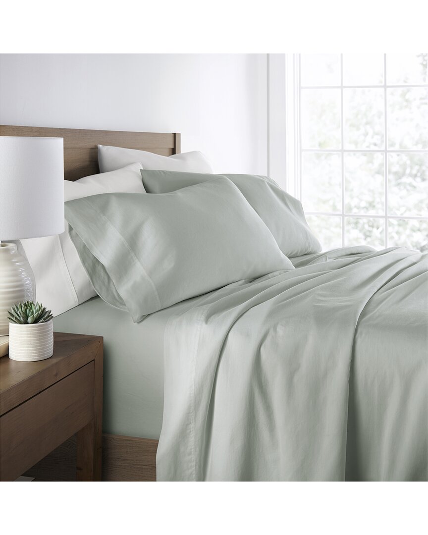300Tc Solid Brushed & Washed Cotton Sheet Set