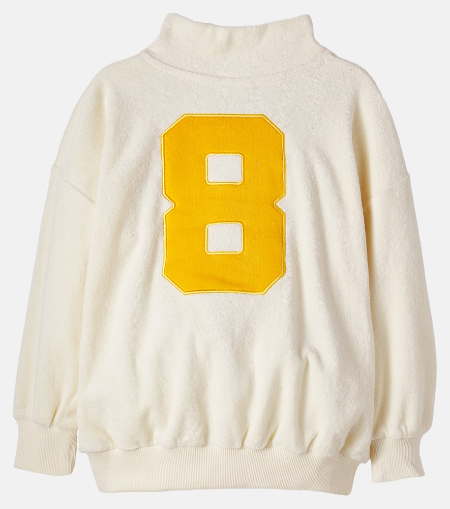 Half-zip cotton terry sweatshirt