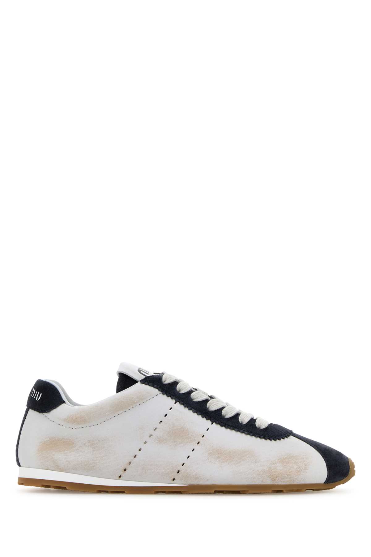 Two-tone Nappa Leather And Suede Sneakers