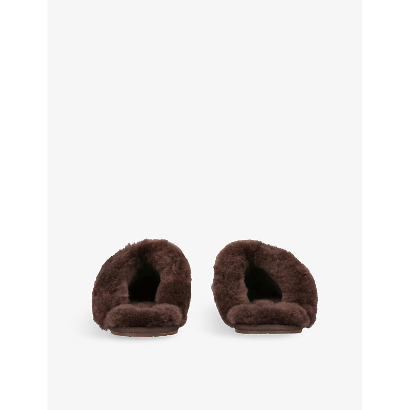 Womens Scuffette Suede and Shearling Slippers