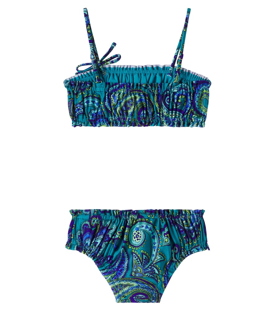 Paisley ruched bikini