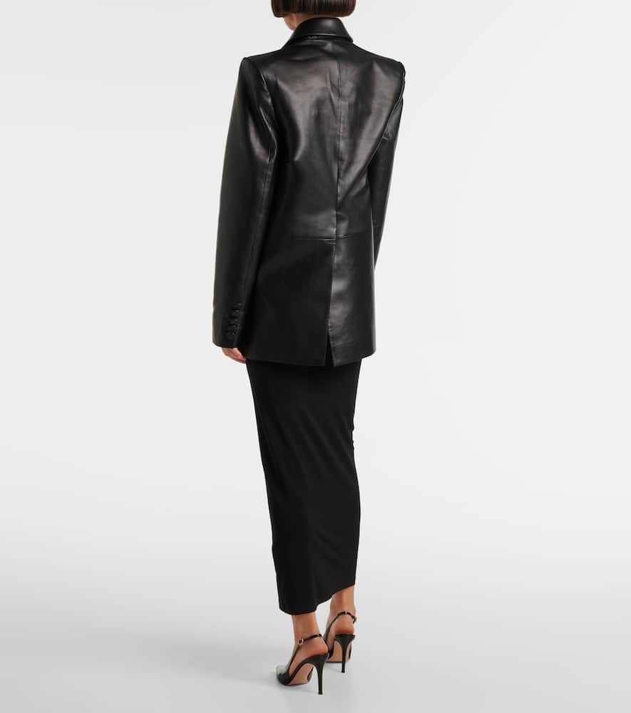 Oversized leather blazer