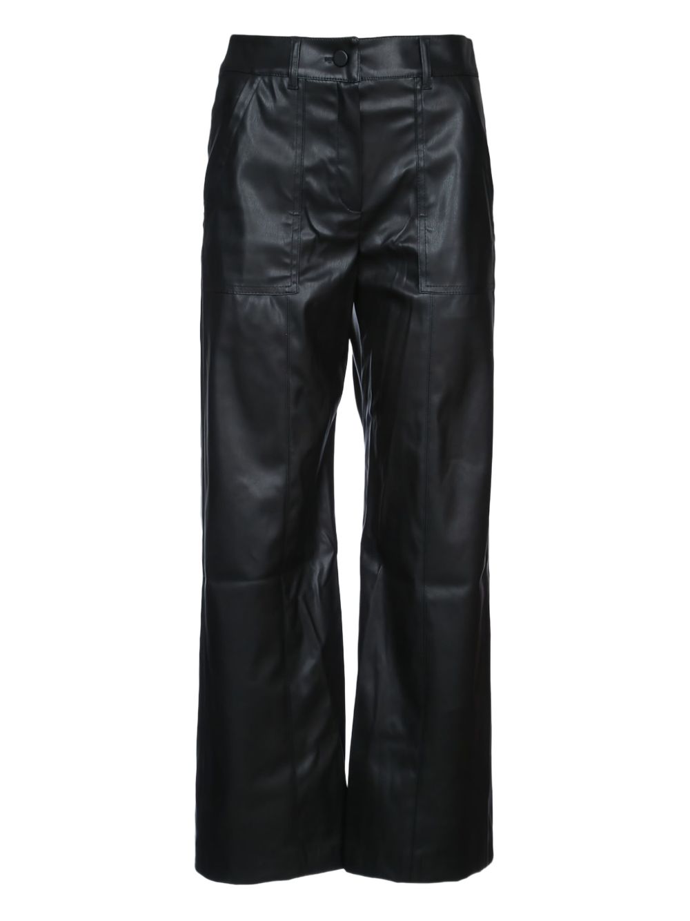 I BLUES faux-leather trousers - Black
