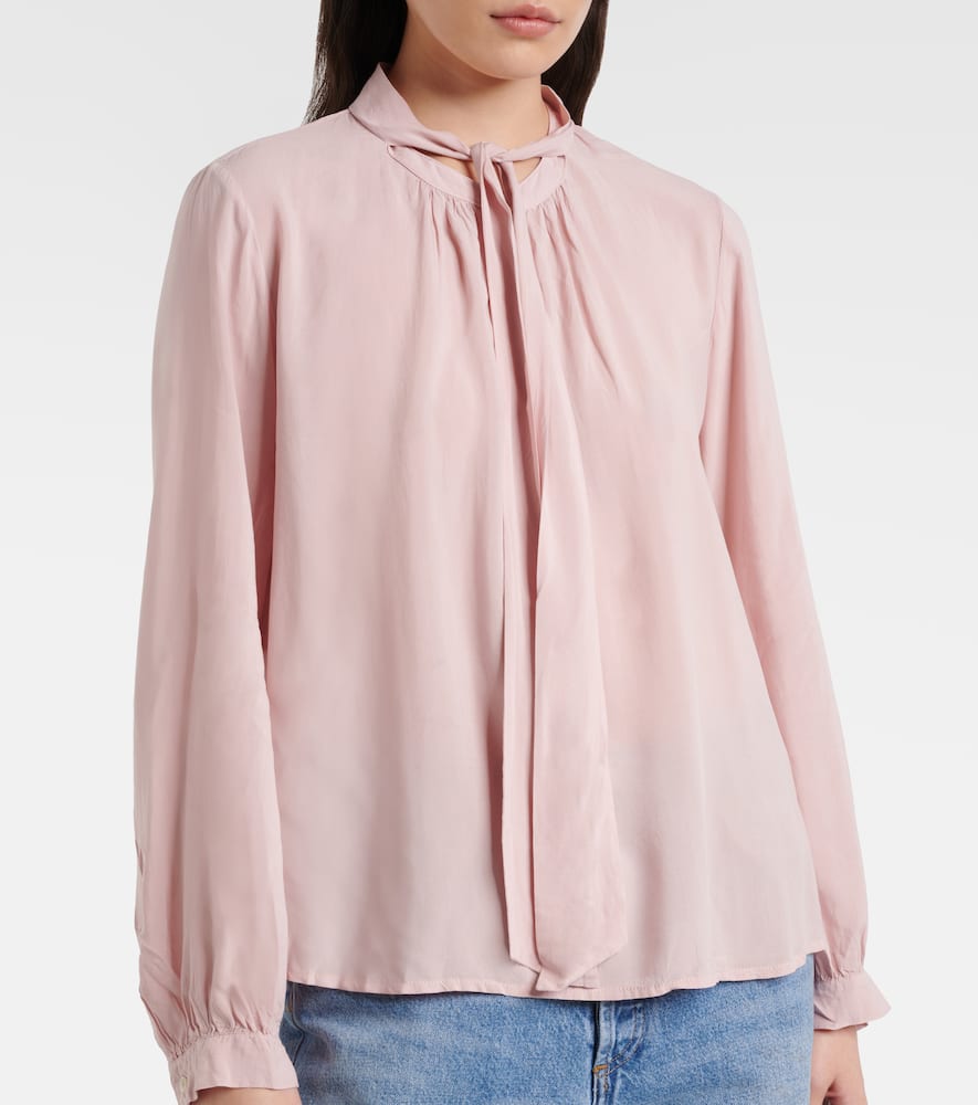 Gabrielle draped rayon challis blouse