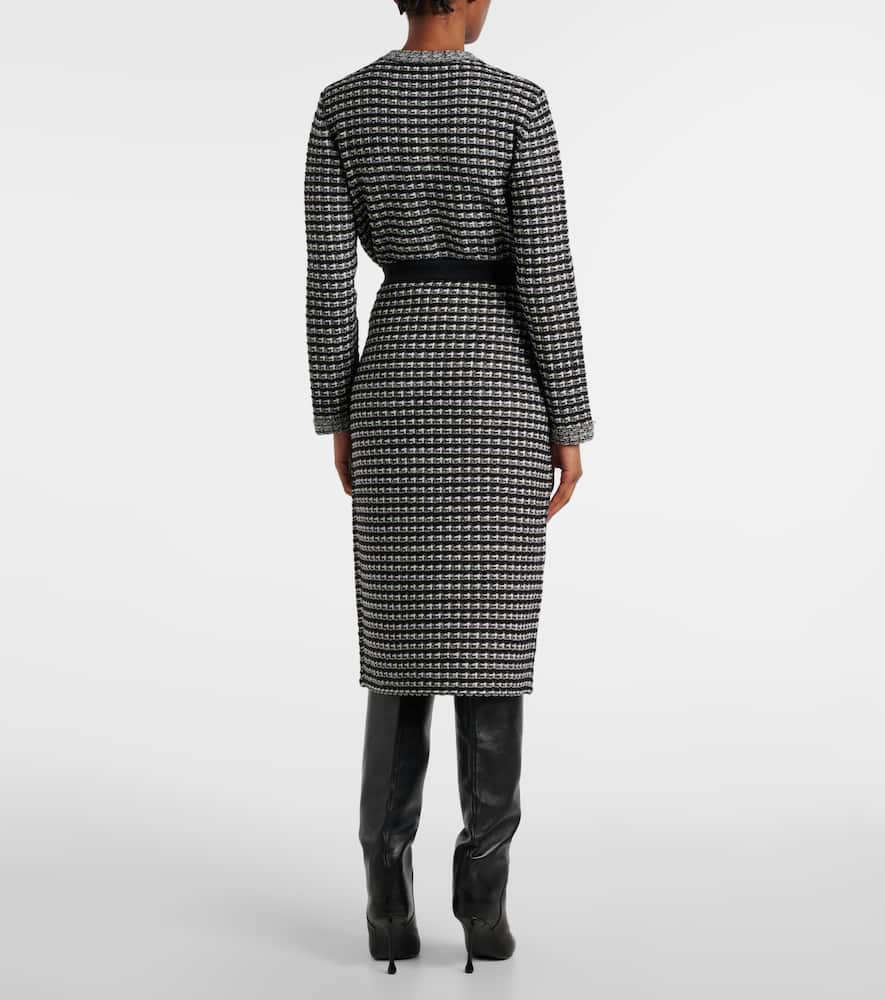 Tory Burch Wool and cotton-blend jacquard midi skirt