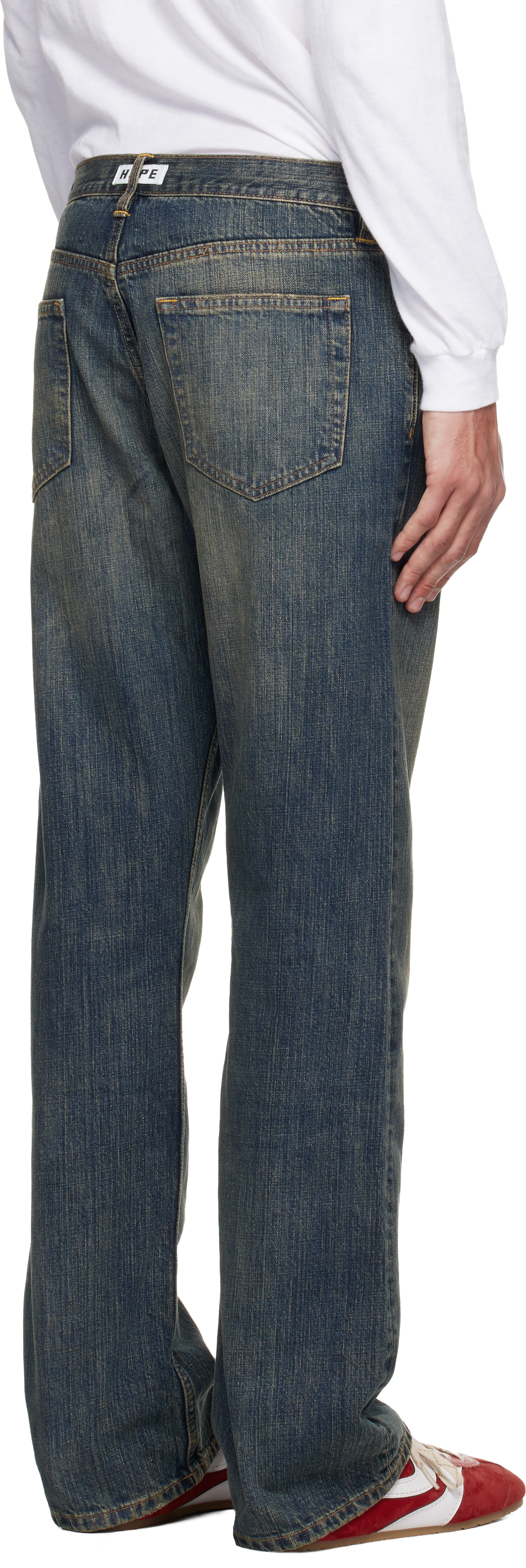 Blue Relaxed Bootcut Rush Jeans