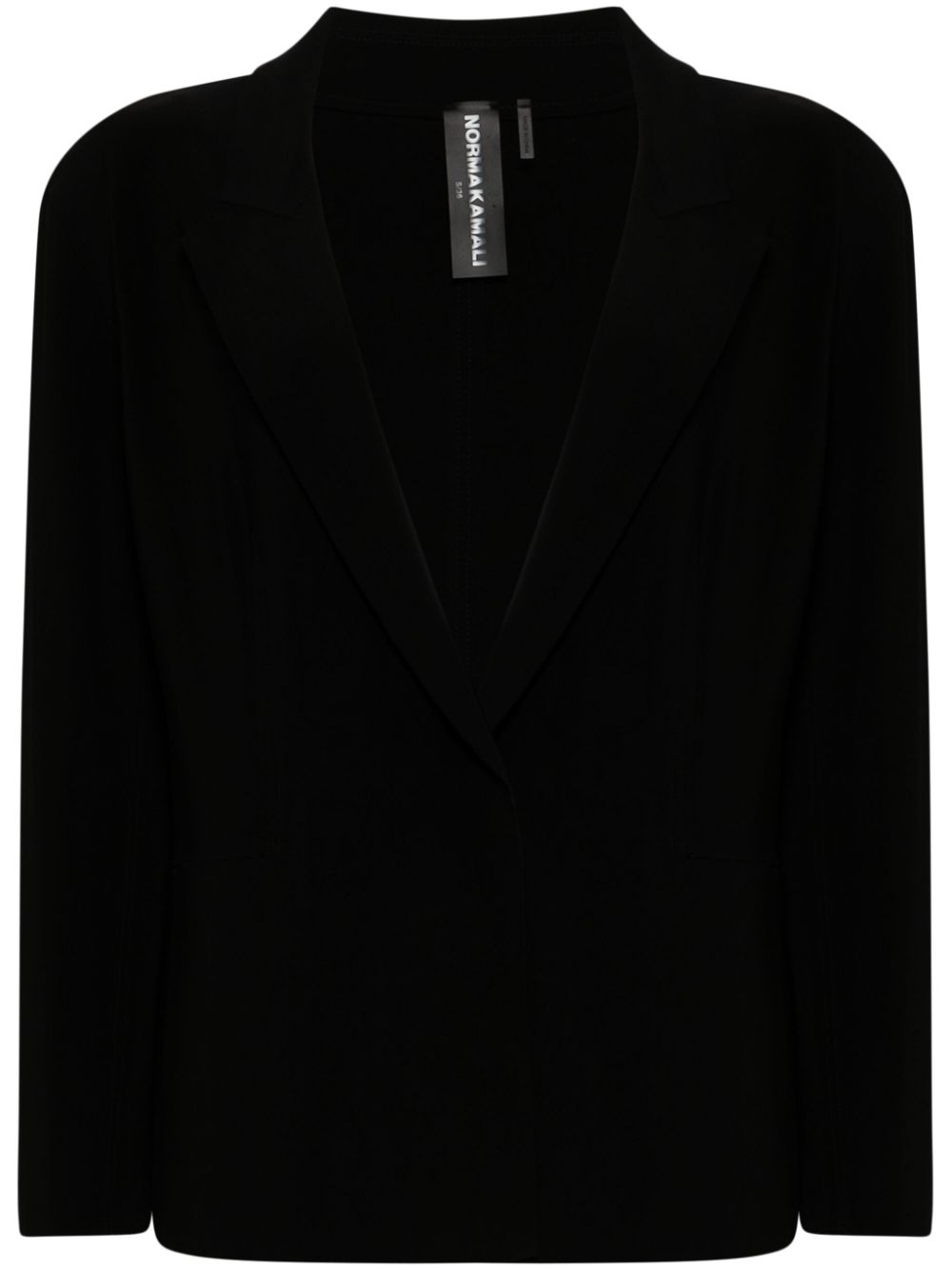 Easy-fit single-breasted jacket - Black