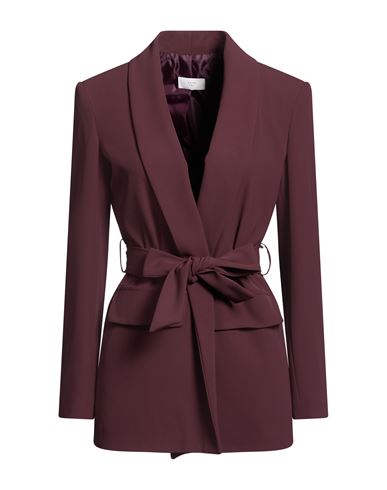 Woman Blazer Plum Size S Polyester, Elastane