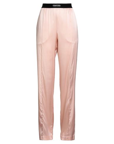 Woman Pants Blush Size L Silk, Elastane, Polyamide