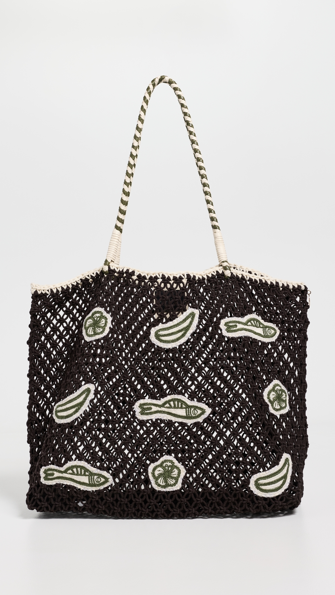 Lete Macrame Tote Bag Chocolate One Size