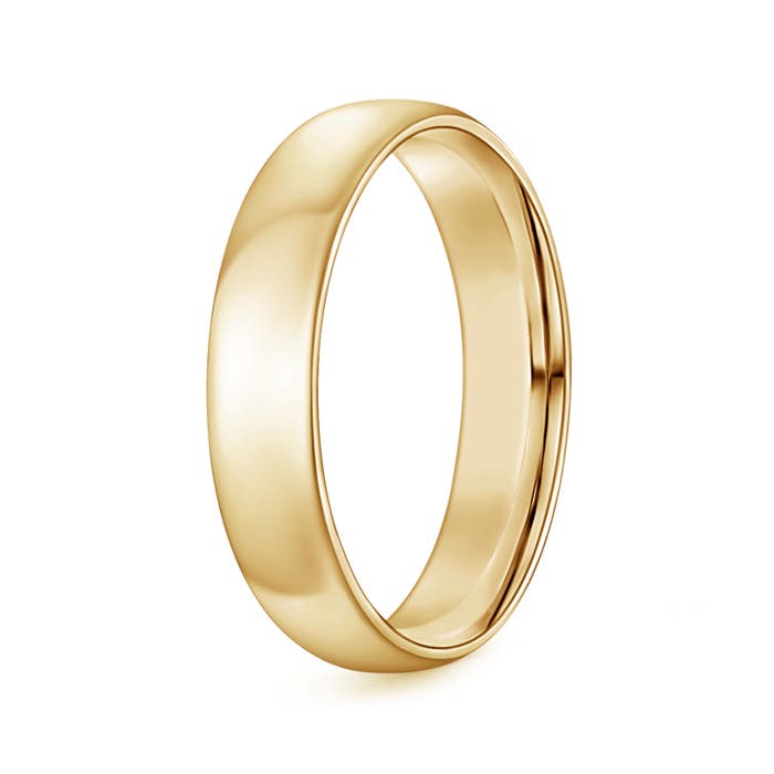 Angara Classic Comfort Fit Plain Wedding Band for Him in 18K Yellow Gold