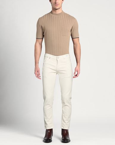 Man Pants Off white Size 32 Lyocell, Cotton, Lycra