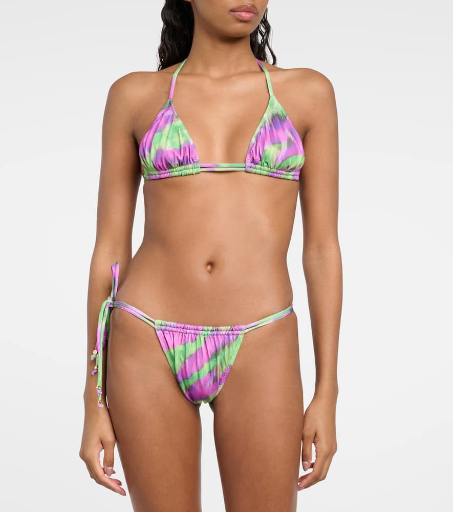 Seychelle ruched triangle bikini bottoms