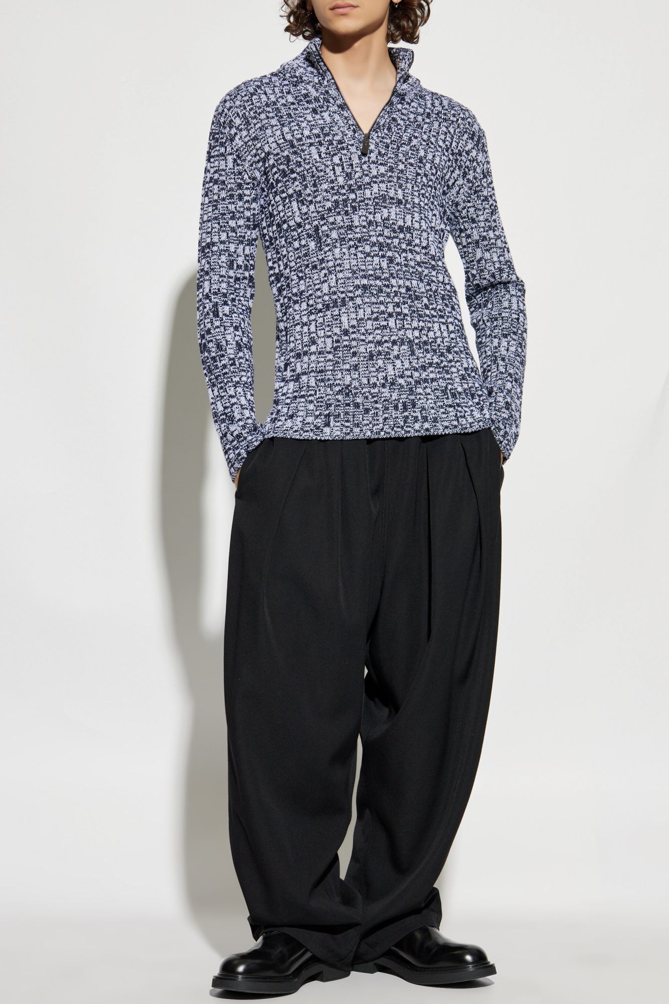 Wool Sweater, Men's, Navy Blue