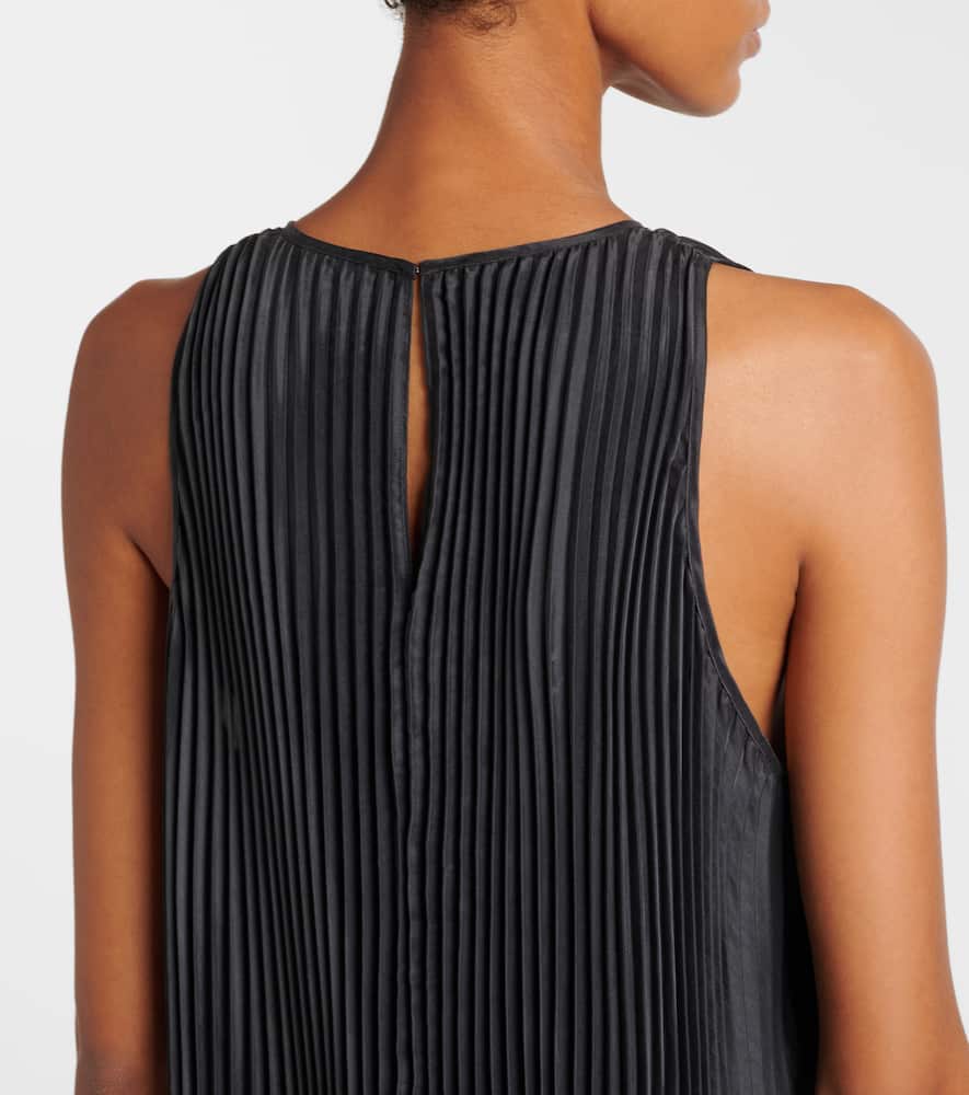 Chenes pleated halterneck maxi dress