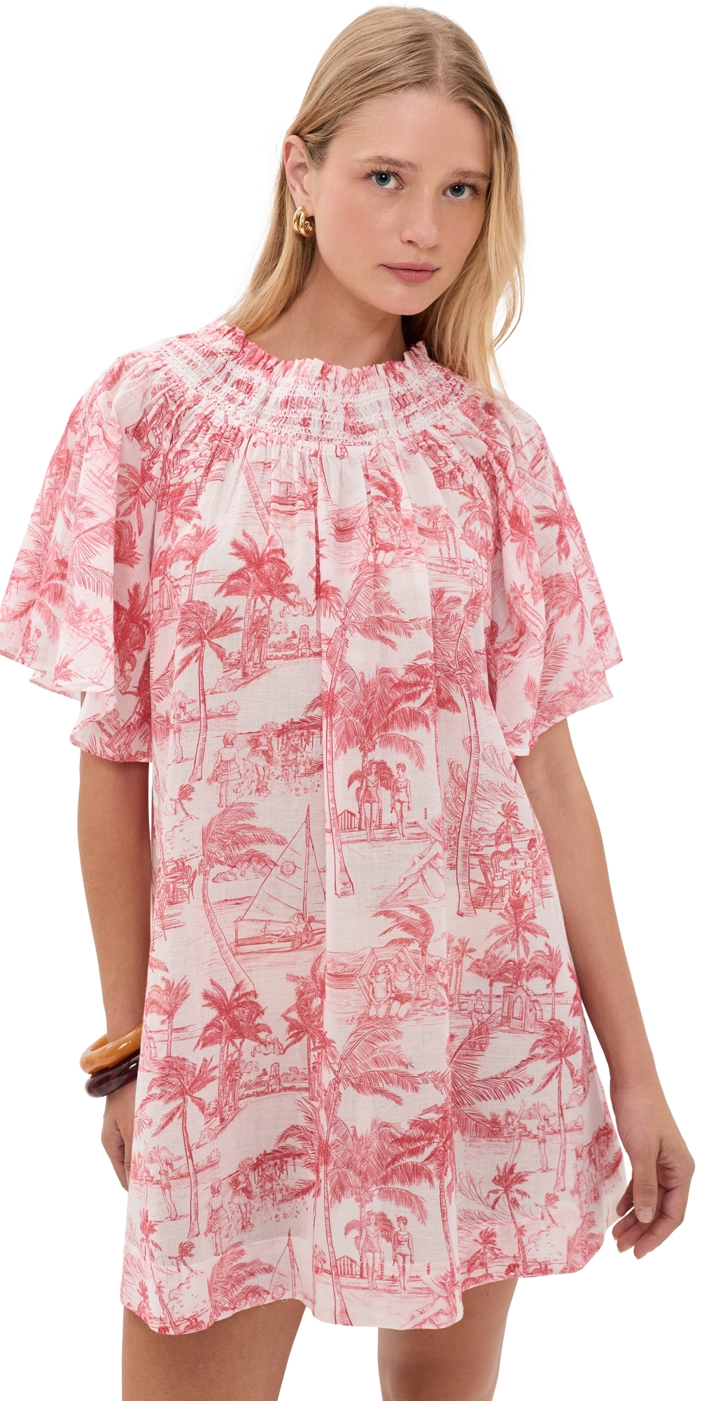 Flagler Mini Dress Palm Beach Vermilion One Size