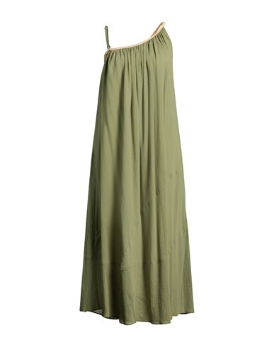 Woman Maxi dress Military green Size 2 Cotton