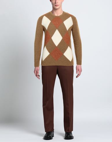 Man Sweater Camel Size 40 Cashmere, Silk, Polyester
