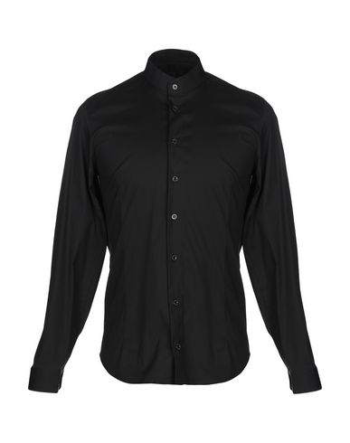 Man Shirt Black Size 36 Cotton, Polyamide, Elastane