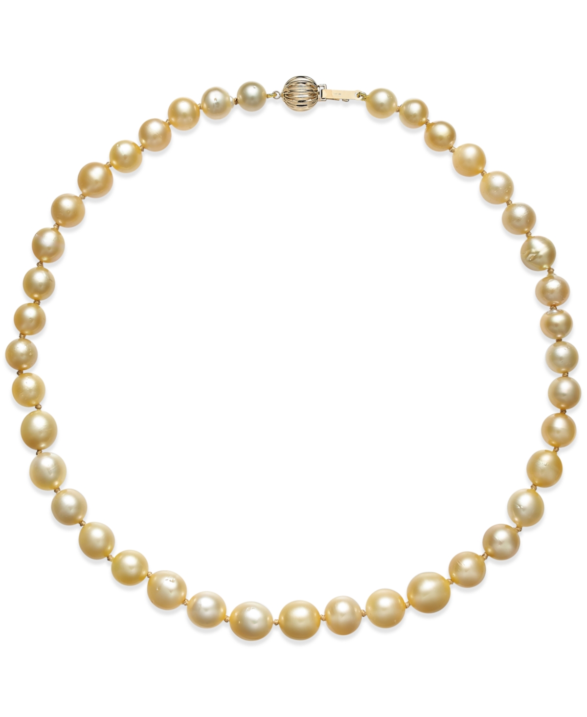 Golden South Sea Cultured Pearl Necklace (8-10mm) in 14k Gold - Yellow Gold