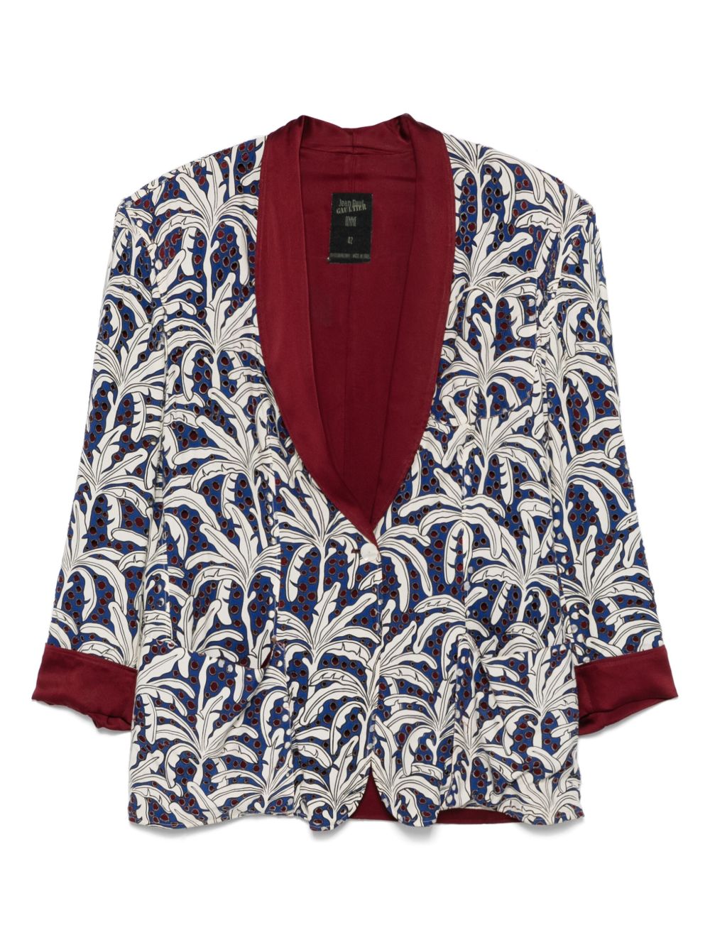 Jean Paul Gaultier Pre-Owned 1980s printed blazer - Blue