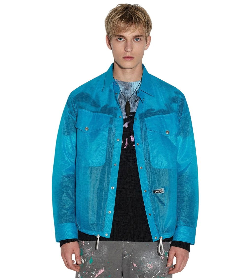 Logo Printed Buttoned Jacket