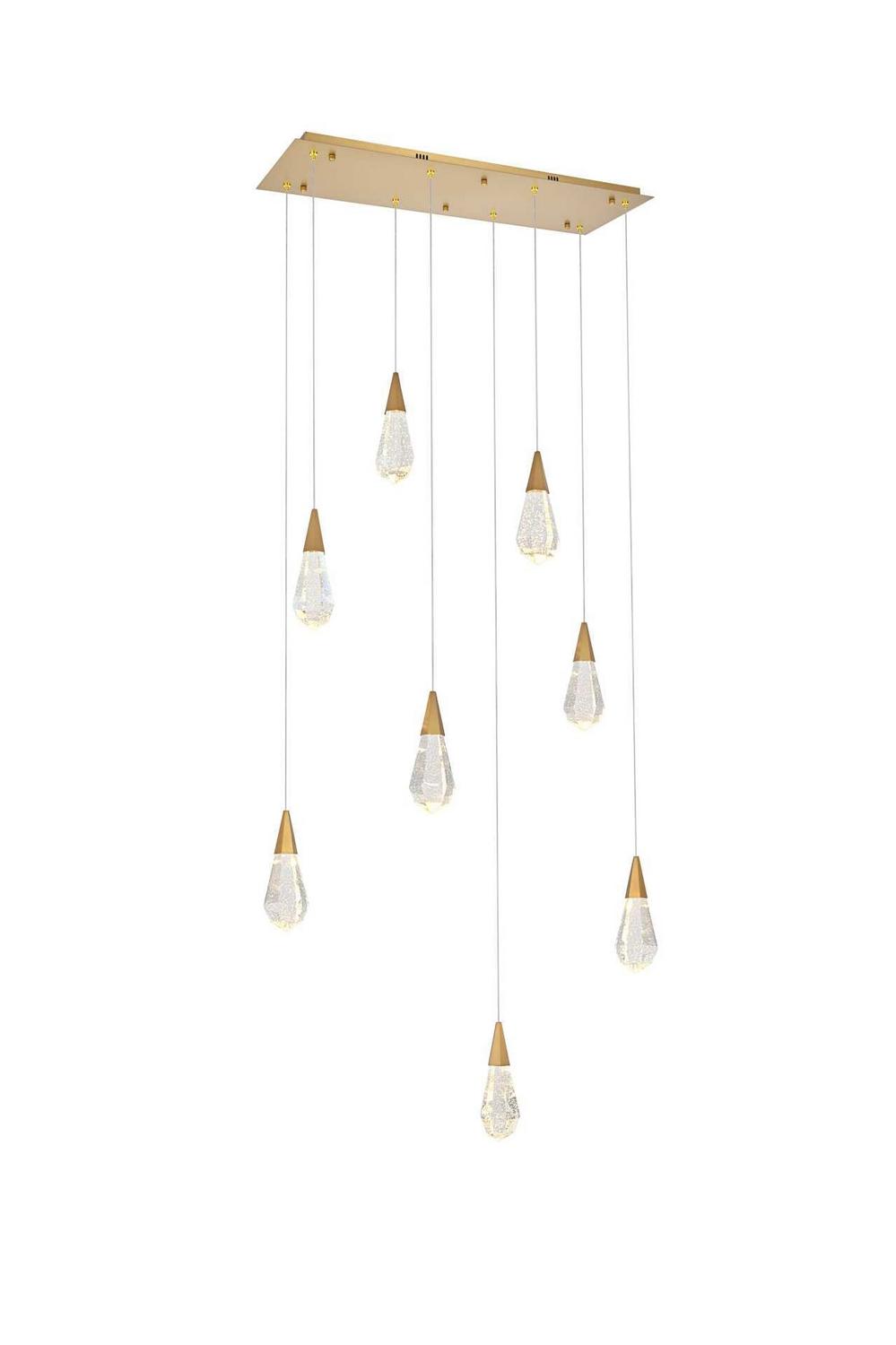 Satin Gold LED Pendant from the Amora Collection