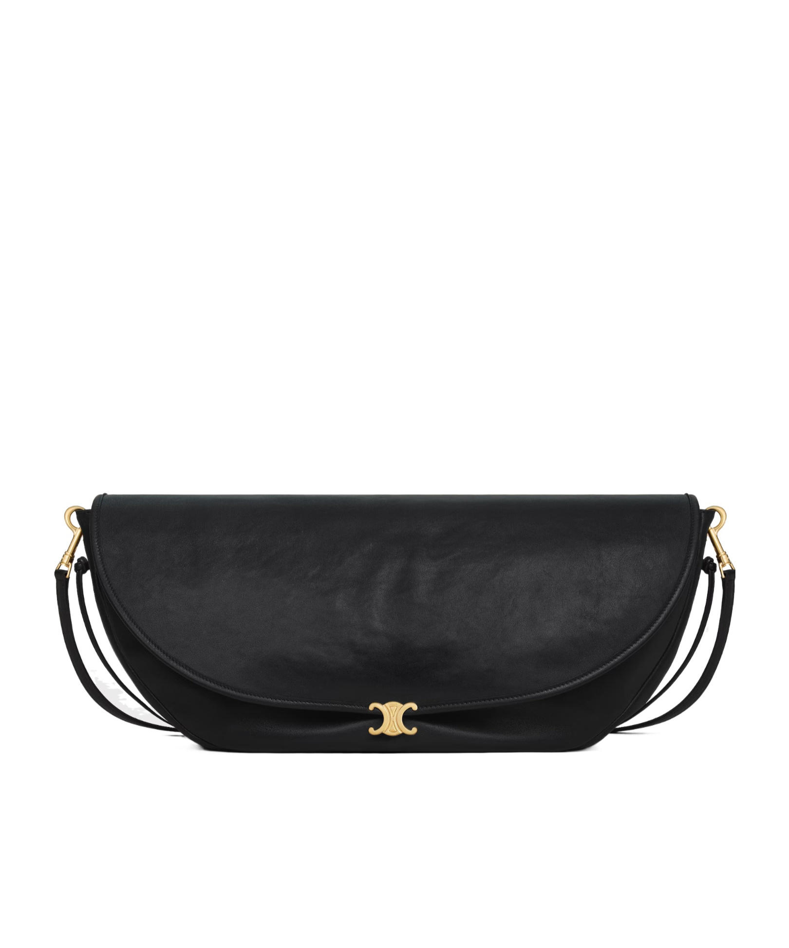 HALFMOON SOFT TRIOMPHE BAG IN SUPPLE SHINY LAMBSKIN