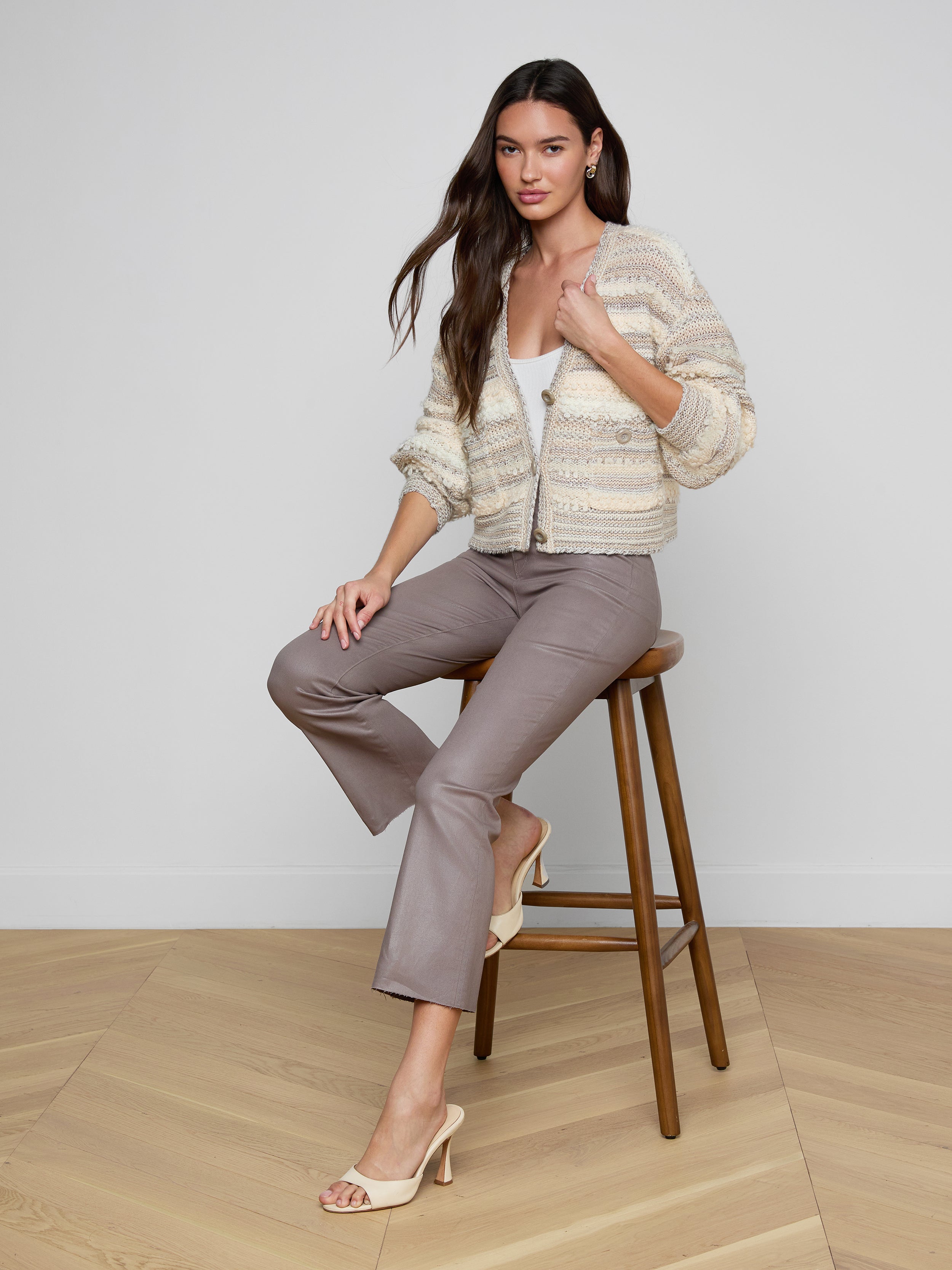 Harriet Cardigan In Natural Multi