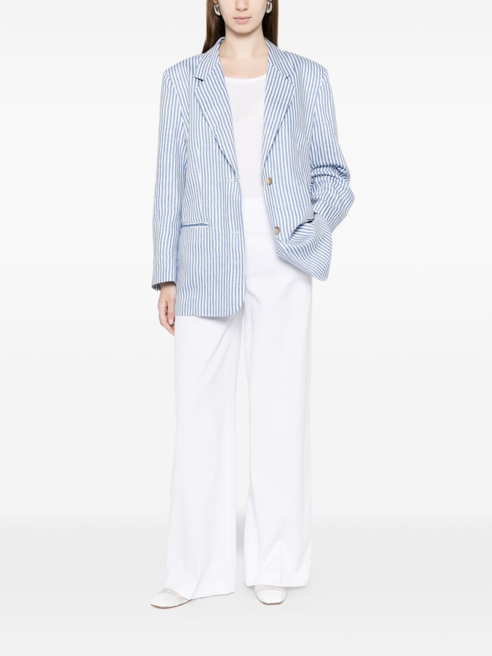 Via Masini 80 Cotton Wide Leg Trouser