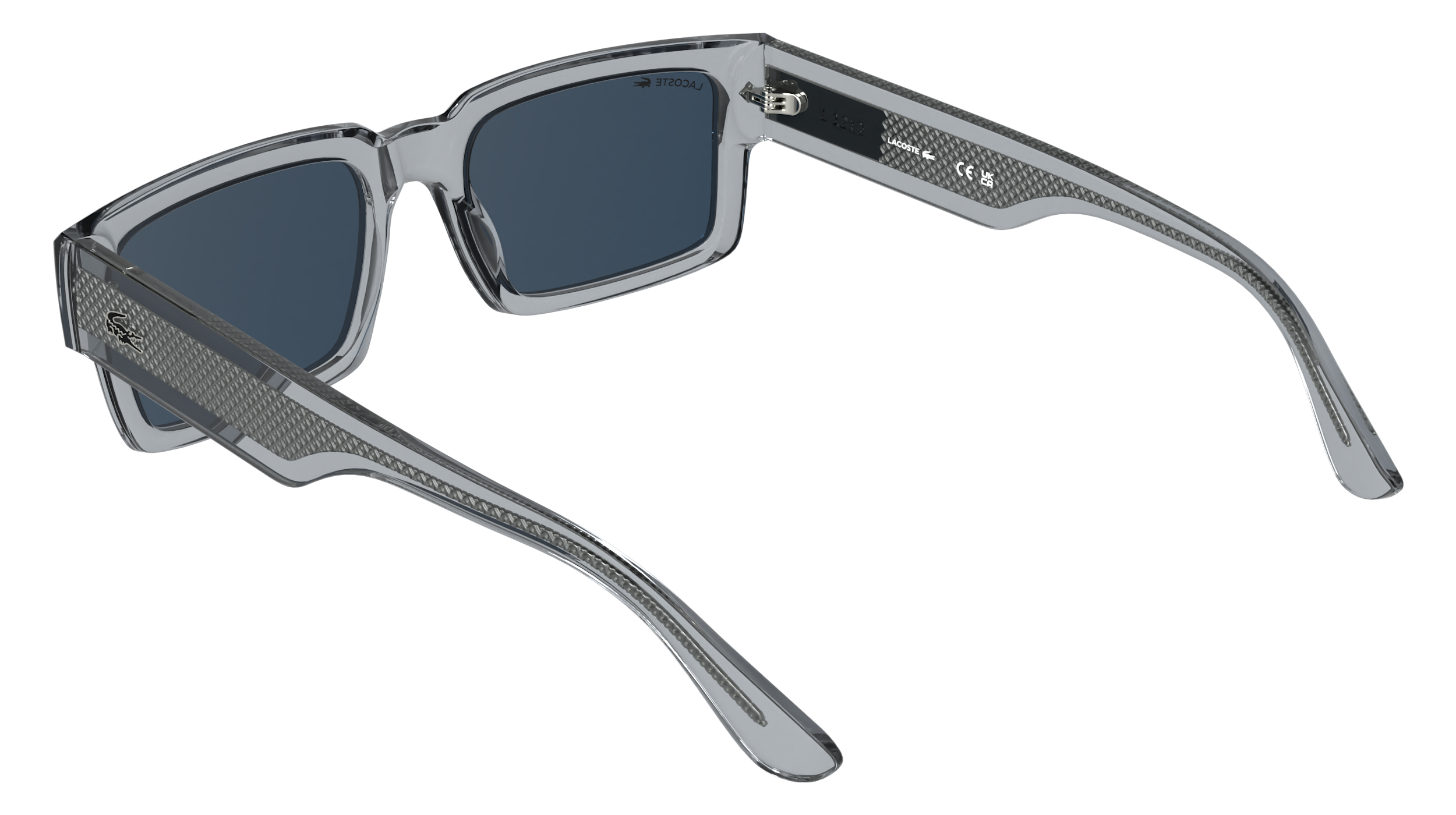 Lacoste Unisex Lacoste L6082S 038 Sunglasses Bio-injected Grey Blue Squared Norma