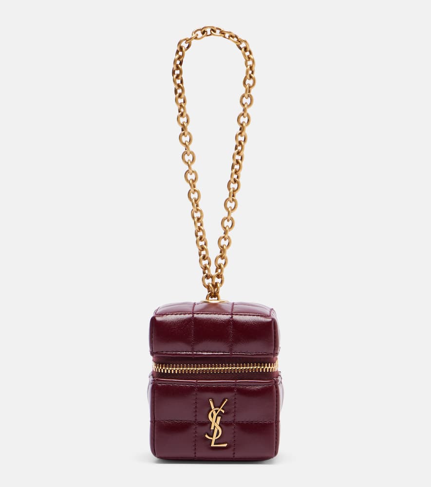 Cassandre Mini leather pouch on chain