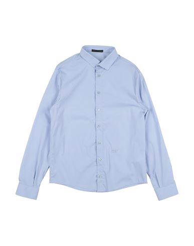 Kid Boy Shirt Light blue Size 12 Cotton, Polyamide, Elastane