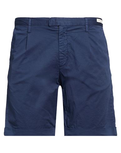 Man Shorts & Bermuda Shorts Navy Size 38 Cotton, Elastane
