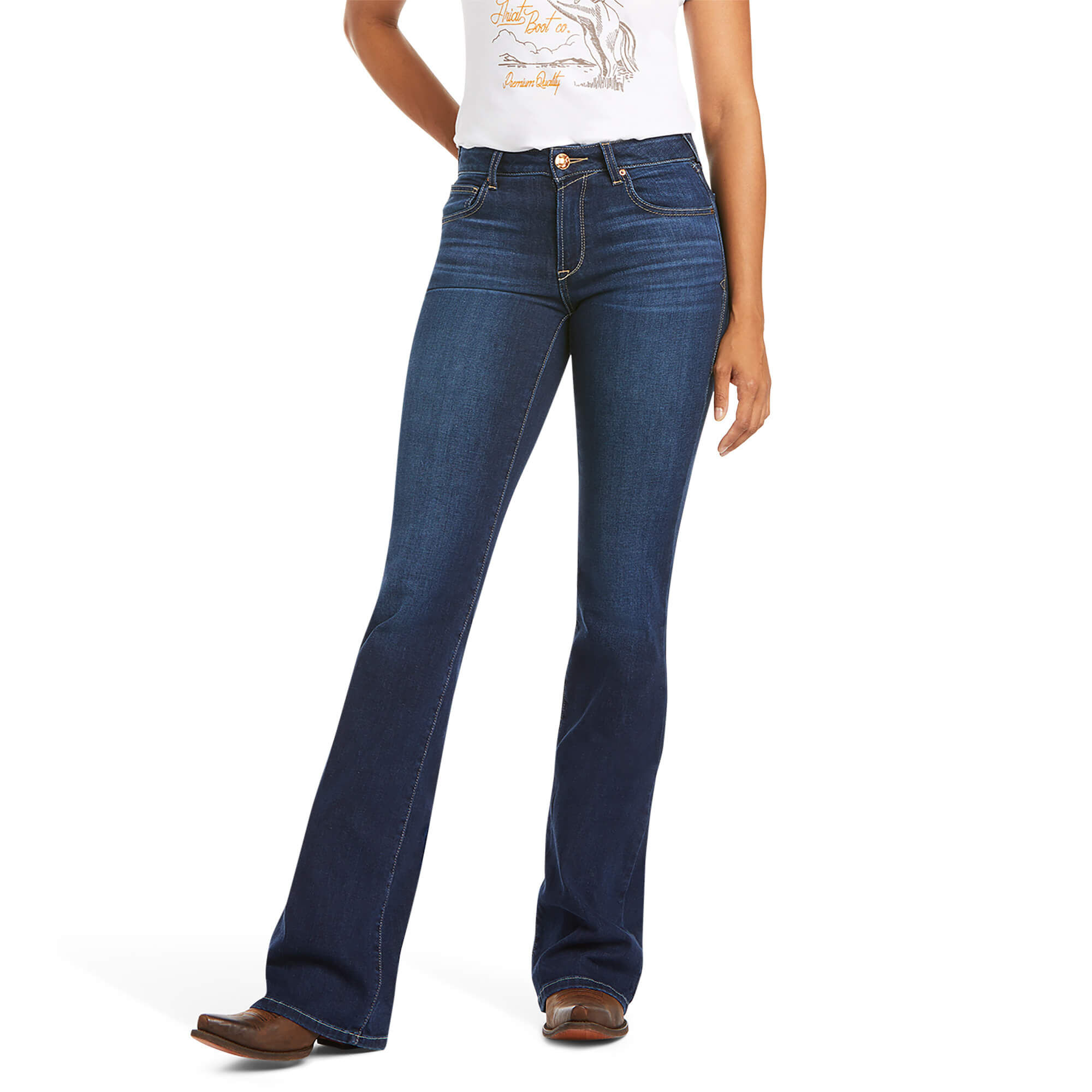 Women's Ultra Stretch Perfect Rise Katie Flare Jeans in Maya Cotton, Size 25 Long, by