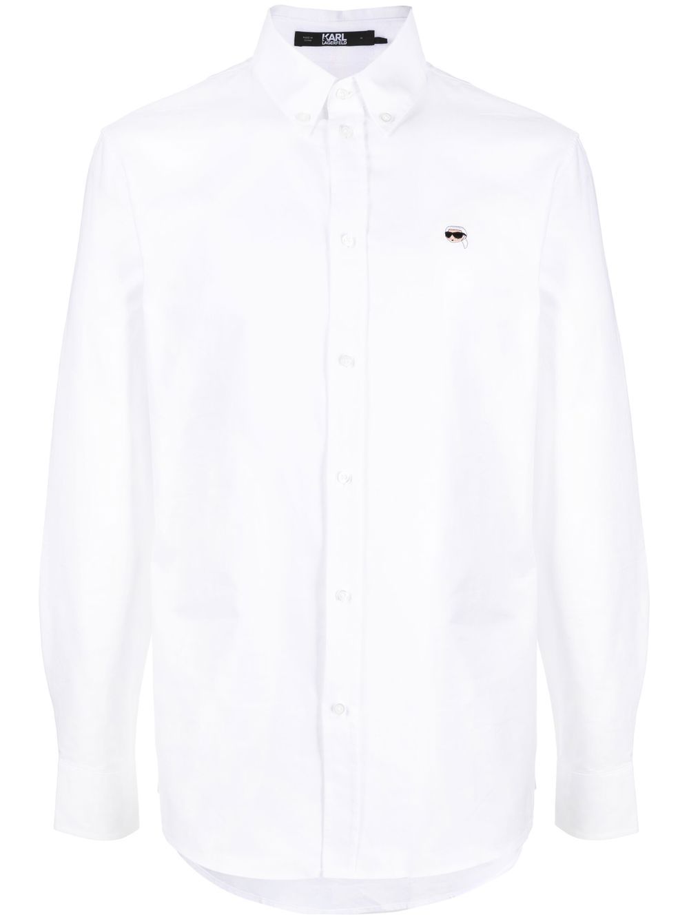 Embroidered logo shirt - White