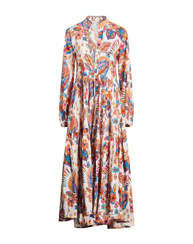 Woman Maxi dress Orange Size M Cotton