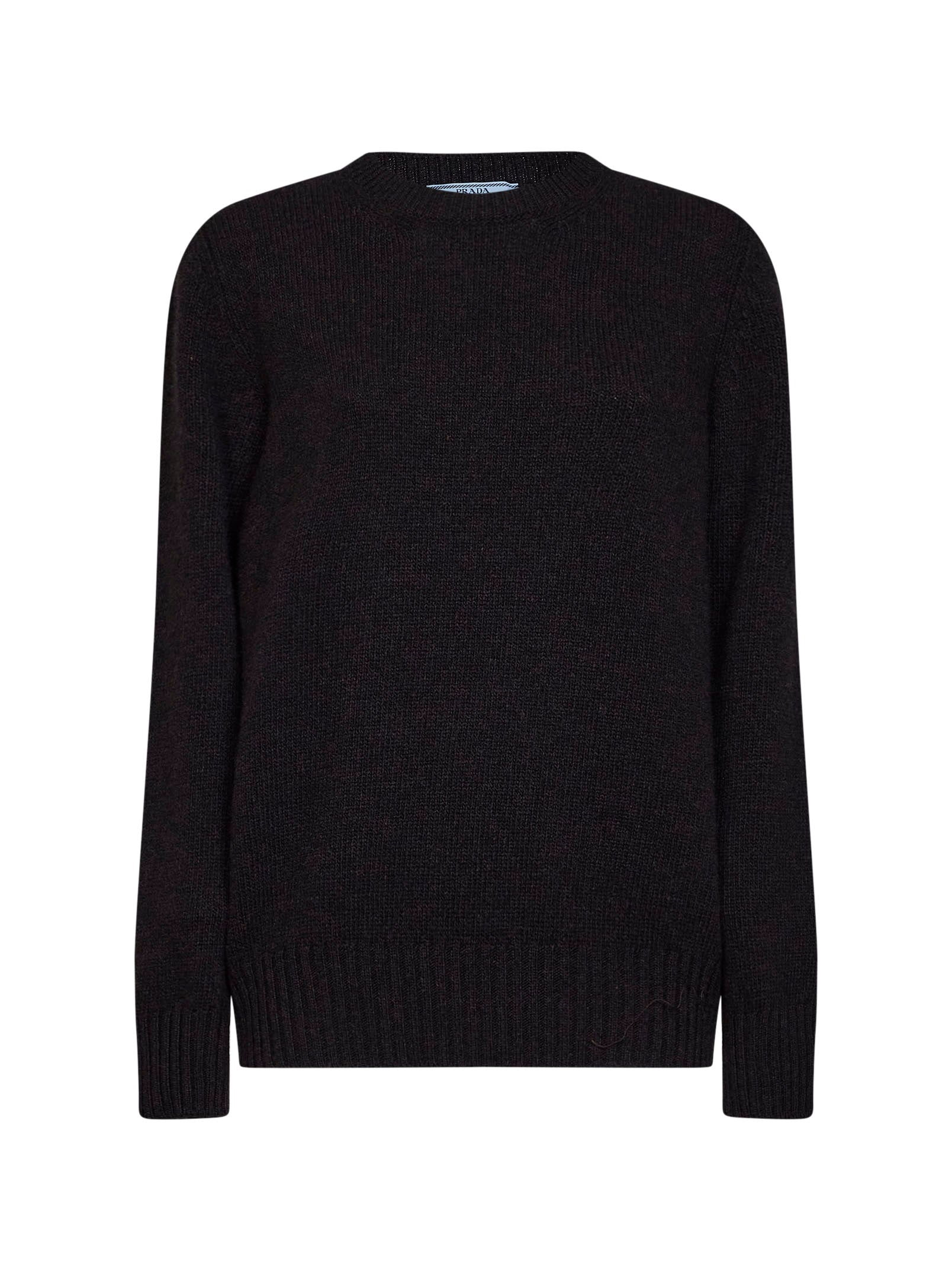 Virgin Wool and Cashmere Crewneck Sweater — Black