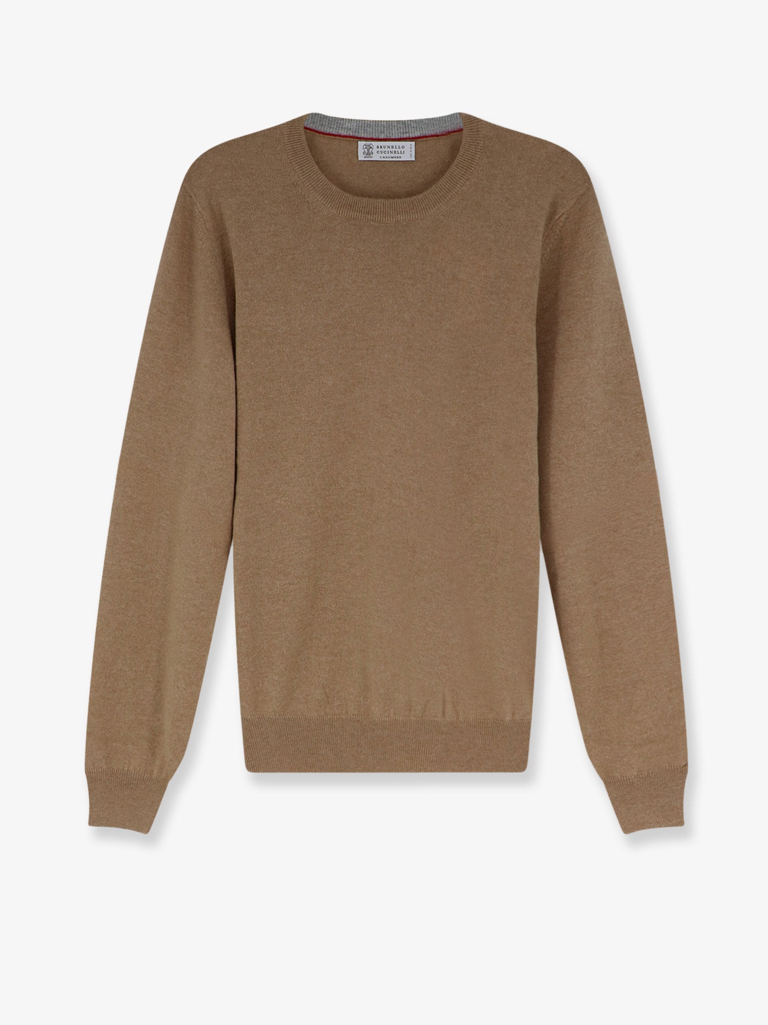 100% Cashmere Crew Neck Sweater — Beige
